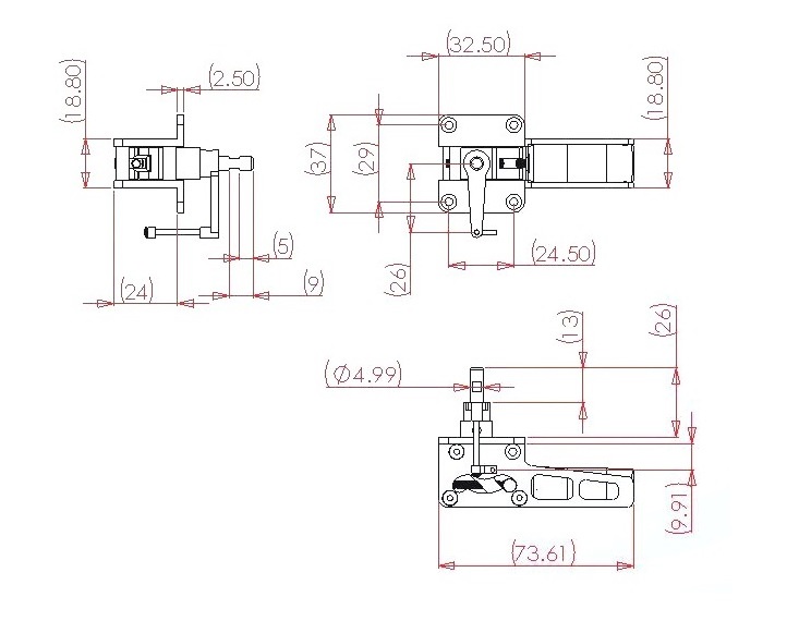 JP Hobby ER-005 Control Box V2 Electric Retract Landing Gear Set For Mini Avanti S Airplane