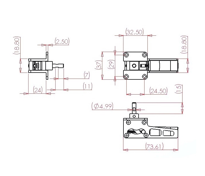 JP Hobby ER-005 Control Box V2 Electric Retract Landing Gear Set For Mini Avanti S Airplane