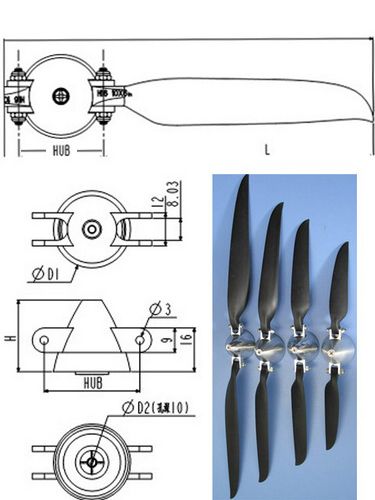 CNC Aluminum Alloy Folding Propeller Spinner D28-48 Shaft 3.0/3.17/4.0/5.0/6.0mm for RC Fixed Wing Glider