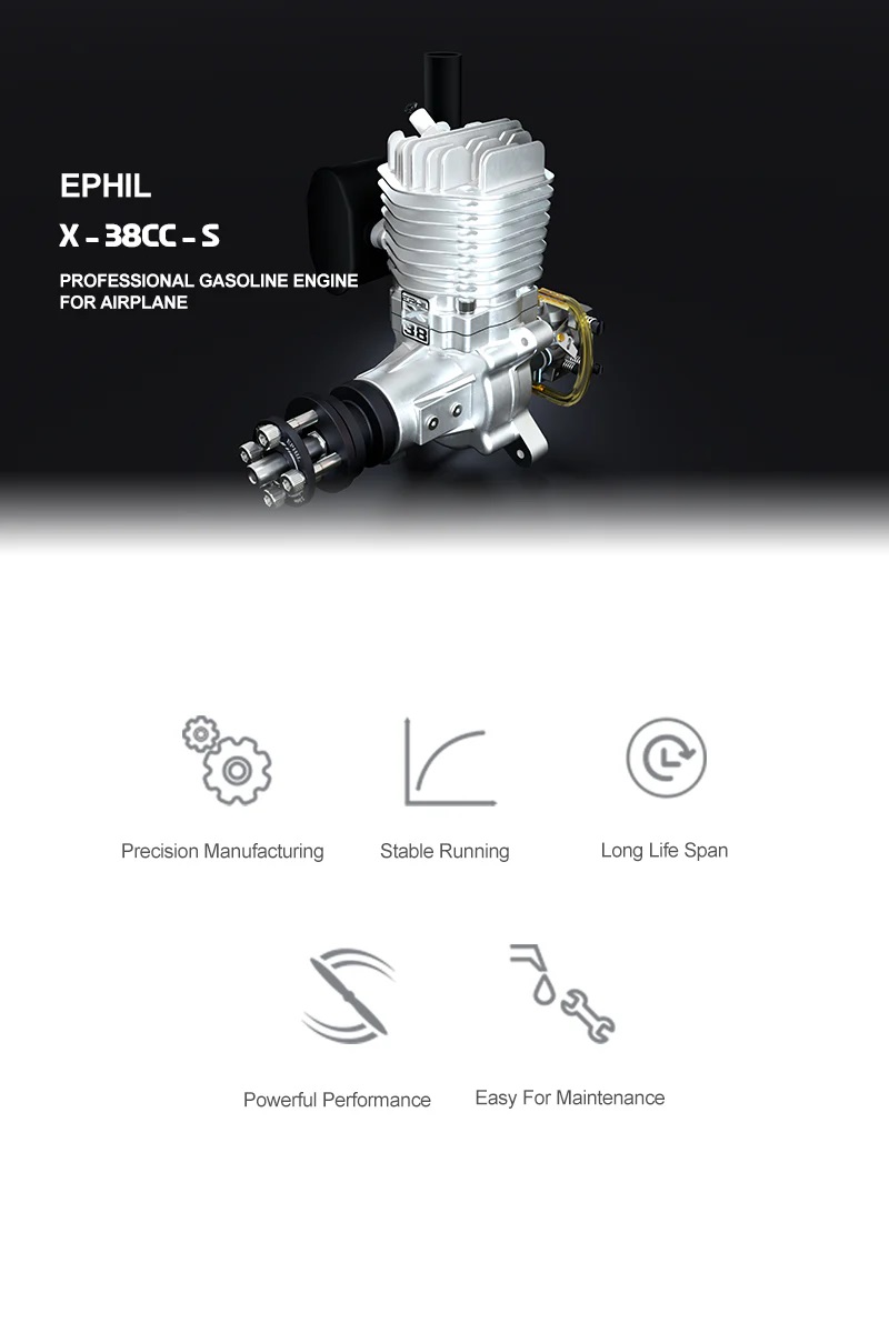 EPHIL X-Series 38cc-S Gasoline Engine