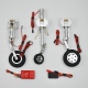 JP Hobby Alloy Electric Retracts Landing Gear Set (3 retracts) with Brake wheel For 90-120mm Jets rc Plane