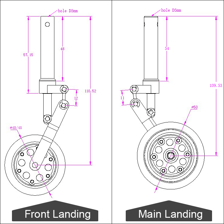 JP Hobby ER-005 Control Box V2 Electric Retract Landing Gear Set For Mini Avanti S Airplane